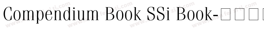 Compendium Book SSi Book字体转换